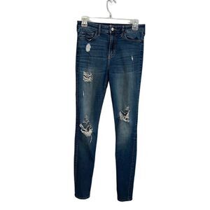 Hollister women’s juniors skinny high rise stretch jeans size 27 x 32 size 5 L